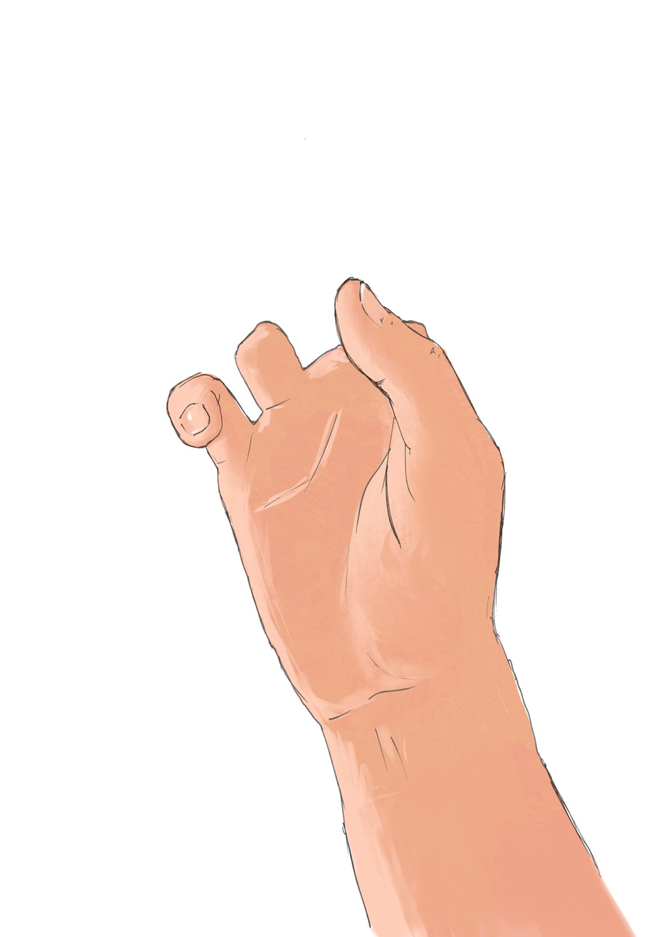 Illustration of a partial hand